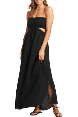 SEA LEVEL Smocked Bodice Cotton Seersucker Cover-Up Dress in at Nordstrom, Size X-Small
