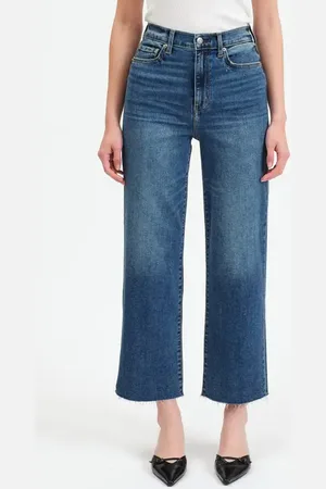 Danny Daze Pleaser High Waist Raw Hem Crop Jeans in at Nordstrom, Size 25