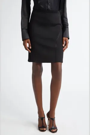 Tom Ford Openwork Embroidery Inset Sweater Skirt in at Nordstrom, Size X-Small