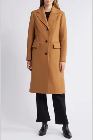 BCBG Max Azria Single Breasted Walking Coat in at Nordstrom, Size X-Large