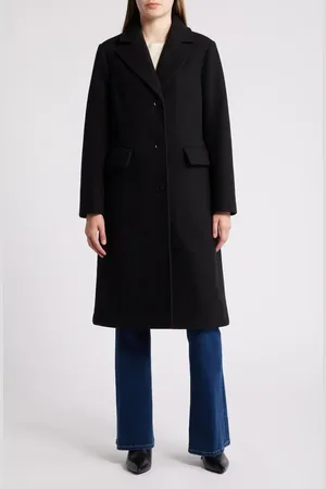 BCBG Max Azria Single Breasted Walking Coat in at Nordstrom, Size Large