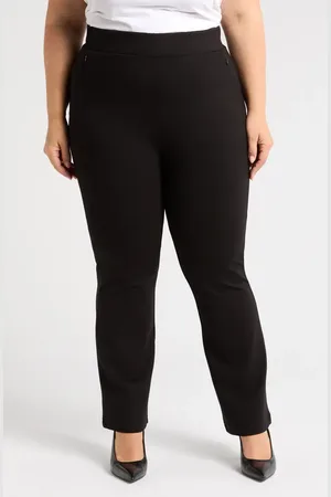 UNIVERSAL STANDARD Pinstripe Ponte Bootcut Pants in at Nordstrom, Size Xs