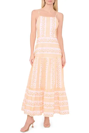 CE&CE Eyelet & Embroidery Maxi Dress in at Nordstrom, Size 12