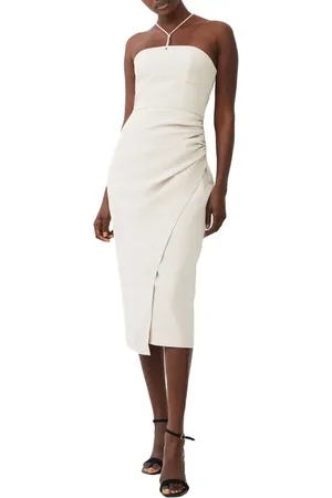 French Connection Echo Crepe Midi Halter Dress in at Nordstrom, Size 0