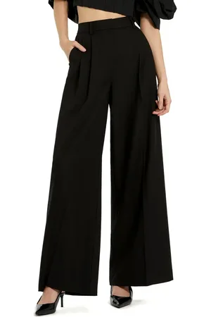Mac Duggal Classic Crepe Wide Leg Work Trousers in at Nordstrom, Size 12