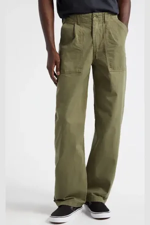 Noah NYC Pleated Cotton Twill Utility Pants in at Nordstrom, Size 30