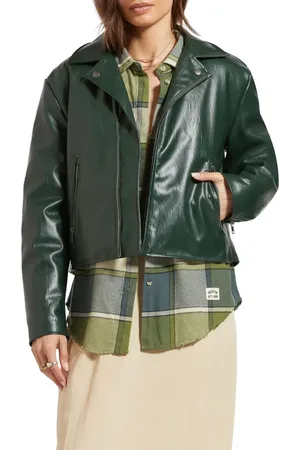 Brixton The Faux Leather Moto Jacket in at Nordstrom, Size Medium