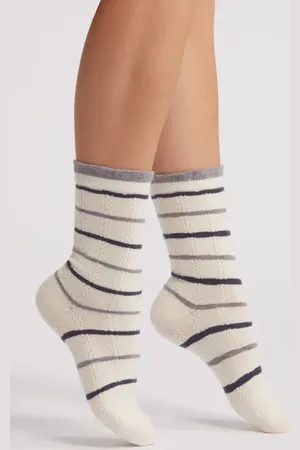 Casa Clara Print Crew Socks in at Nordstrom