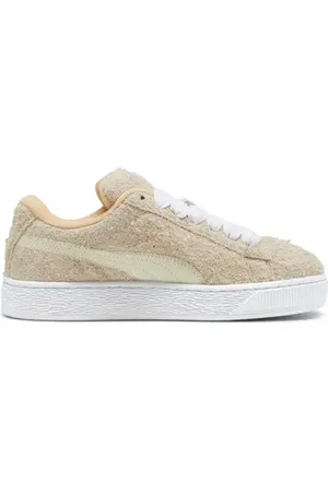 PUMA Suede XL Hairy Sneaker in Alpine Snow- White at Nordstrom, Size 8