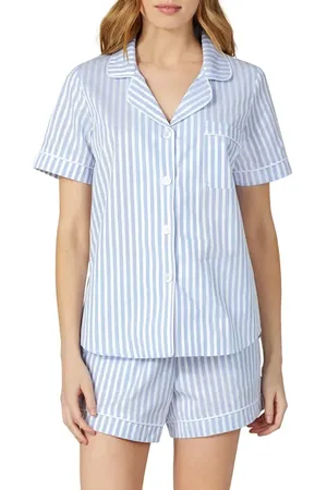 BedHead 3D Stripe Organic Cotton Sateen Short Pajamas in at Nordstrom, Size Large