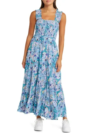Dressed in Lala Rule Breaker Smocked Maxi Sundress in at Nordstrom, Size Small