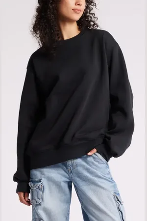 BP. Fleece Detail Oversize Crewneck Sweatshirt in at Nordstrom, Size X-Small