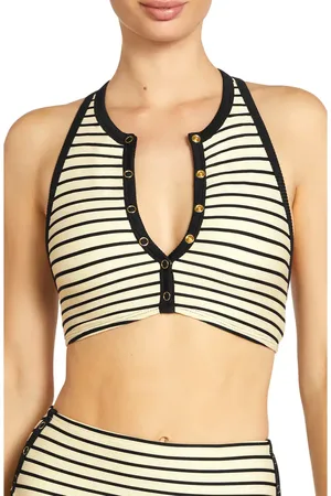 Robin Piccone Parker Stripe Bikini Top in at Nordstrom, Size X-Small