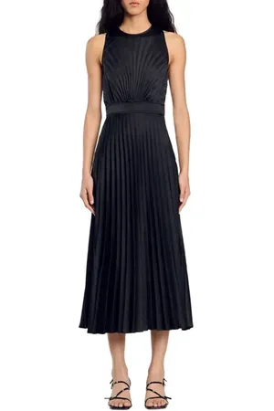 Sandro Pleated maxi dress in at Nordstrom, Size 40 Eu