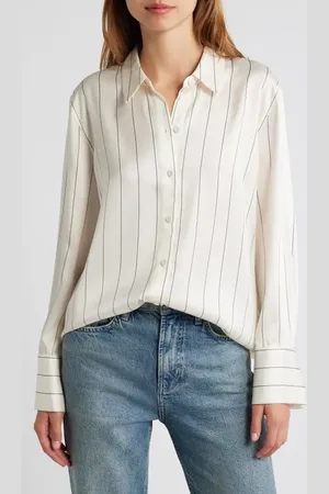 Rails Saige Stripe Button-Up Shirt in at Nordstrom, Size X-Small
