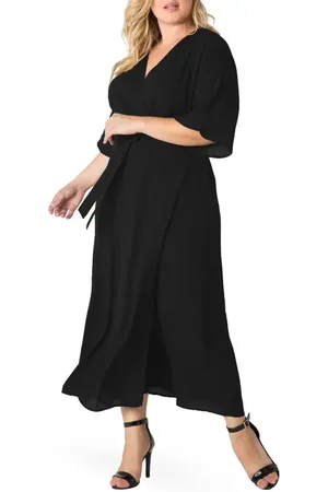 Standards & Practices Short Sleeve Wrap Maxi Dress in at Nordstrom, Size 1X