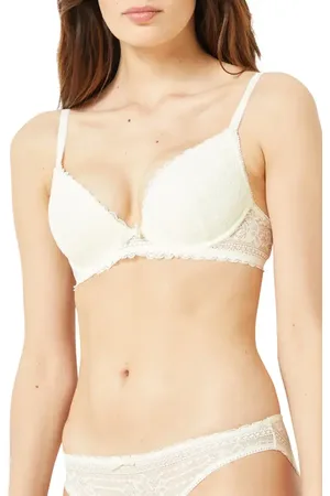 Etam Panama Underwire Plunge Push-Up Bra in at Nordstrom, Size 32B