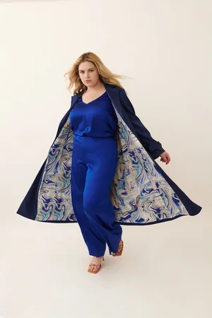 Gabriella Rossetti Caterina Stretch Satin Coat in at Nordstrom, Size 20