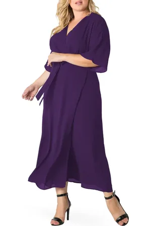 Standards & Practices Short Sleeve Wrap Maxi Dress in at Nordstrom, Size 1X