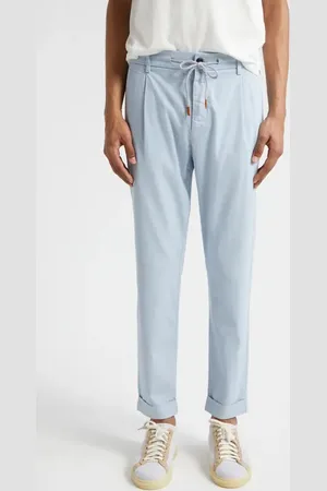 ELEVENTY Drawstring Waist Stretch Cotton Pants in at Nordstrom, Size 38