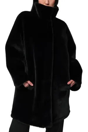 Apparis Blair Mid Length Recycled Polyester Pluche??? Faux Fur Coat in at Nordstrom, Size Large