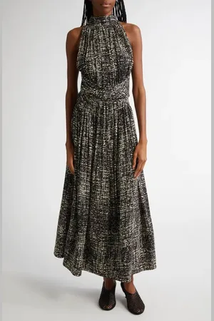 Proenza Schouler Lola Tweed Print Crepe Dress in at Nordstrom, Size 6