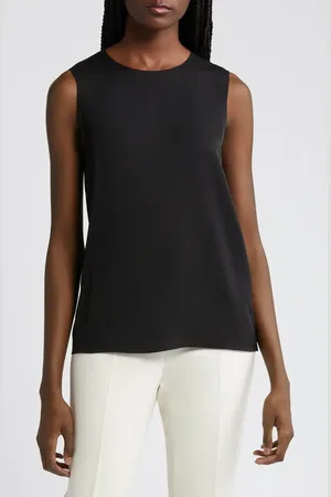 THEORY Sleeveless Silk Blouse in at Nordstrom, Size Petite