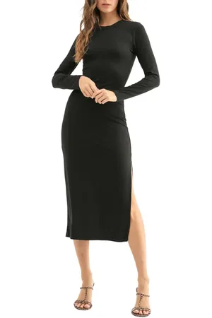 ALL IN FAVOR Long Sleeve Jersey Midi Dress in at Nordstrom, Size X-Small