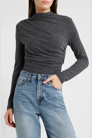 Rails Joelle Ruched Funnel Neck Top in at Nordstrom, Size X-Small