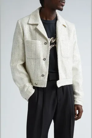 AMIRI Sequin Boucl?? Shirt Jacket in at Nordstrom, Size 40 Us