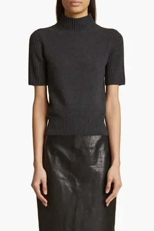 Khaite Cecil Cashmere Mock Neck Sweater in at Nordstrom, Size Small