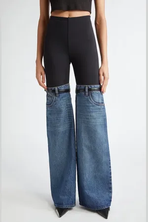 COPERNI Hybrid Denim & Knit Pants in at Nordstrom, Size 8 Us
