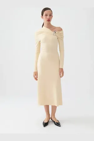 Nocturne One-Shoulder Midi Dress in at Nordstrom, Size X-Small