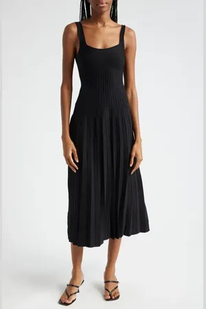 Staud Ellison Pleated Knit Dress in at Nordstrom, Size Medium