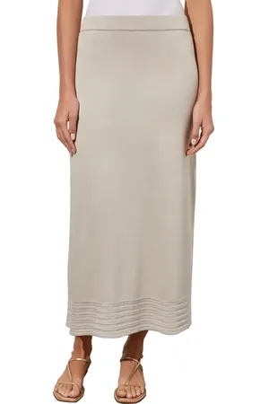 Ming Wang Stripe Hem A-Line Knit Skirt in at Nordstrom, Size X-Small
