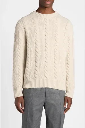 Moncler Virgin Wool & Cashmere Cable Knit Sweater in at Nordstrom, Size Small