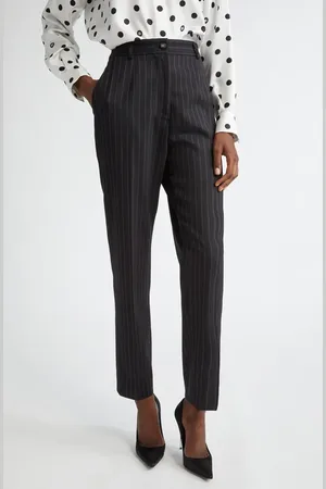 Dolce & Gabbana Pinstripe Tailored Wool Pants in at Nordstrom, Size 8 Us