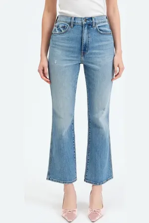 Danny Daze Soho High Waist Ankle Flare Jeans in at Nordstrom, Size 26