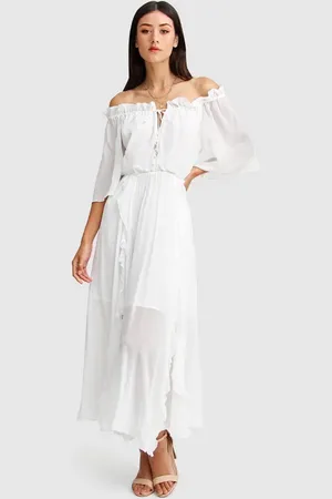 Belle & Bloom Amour Amour Ruffled Midi Dress in at Nordstrom, Size X-Small Au