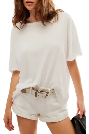 Free People Nina Crewneck Cotton T-Shirt in at Nordstrom, Size X-Small