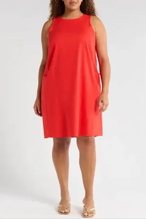 UNIVERSAL STANDARD Linen Blend Shift Dress in at Nordstrom, Size 2Xl