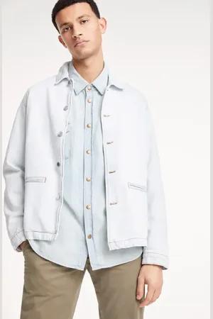 BILLY REID Distressed Denim Slim Fit Western Shirt in at Nordstrom, Size Small