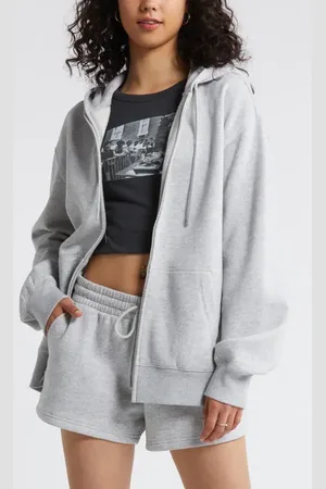 BP. Oversize Zip Fleece Hoodie in at Nordstrom, Size Xx-Small