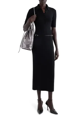 Givenchy Belted Wool Polo Midi Dress in at Nordstrom, Size Medium