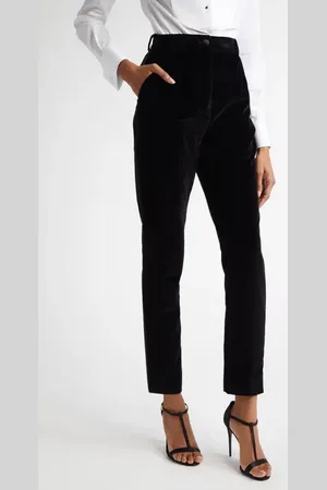 Dolce & Gabbana Tailored Velveteen Tuxedo Pants in at Nordstrom, Size 0 Us