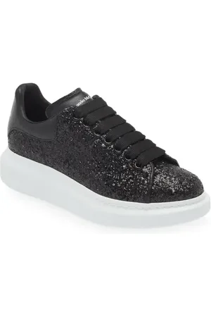 Alexander McQueen Oversize Glitter Platform Sneaker in at Nordstrom, Size 7Us