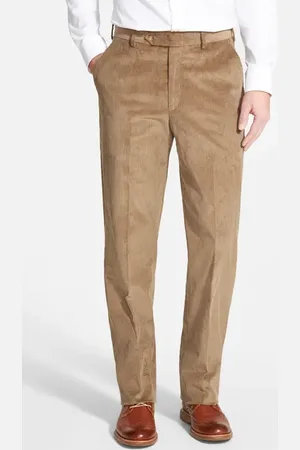 Berlei Luxury Italian Corduroy Flat Front Pants in at Nordstrom, Size 32