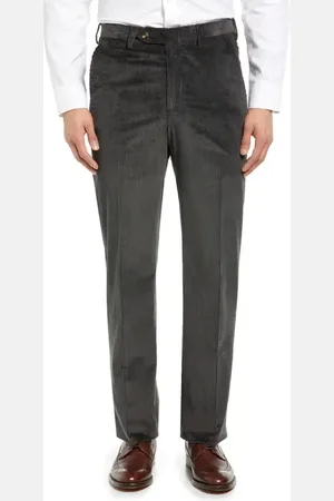 Berlei Luxury Italian Corduroy Flat Front Pants in at Nordstrom, Size 33