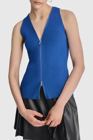 DKNY Front Zip Sweater Vest in at Nordstrom, Size X-Small
