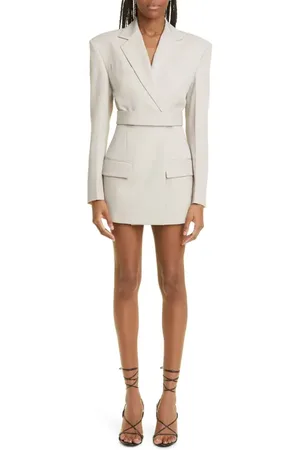 Alexander Wang Dry Wool Twill Blazer Dress in at Nordstrom, Size 14